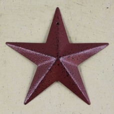 3-D Burgundy Tin Star - 3.5"